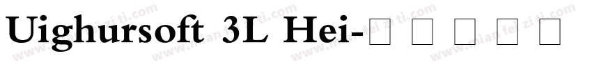 Uighursoft 3L Hei字体转换